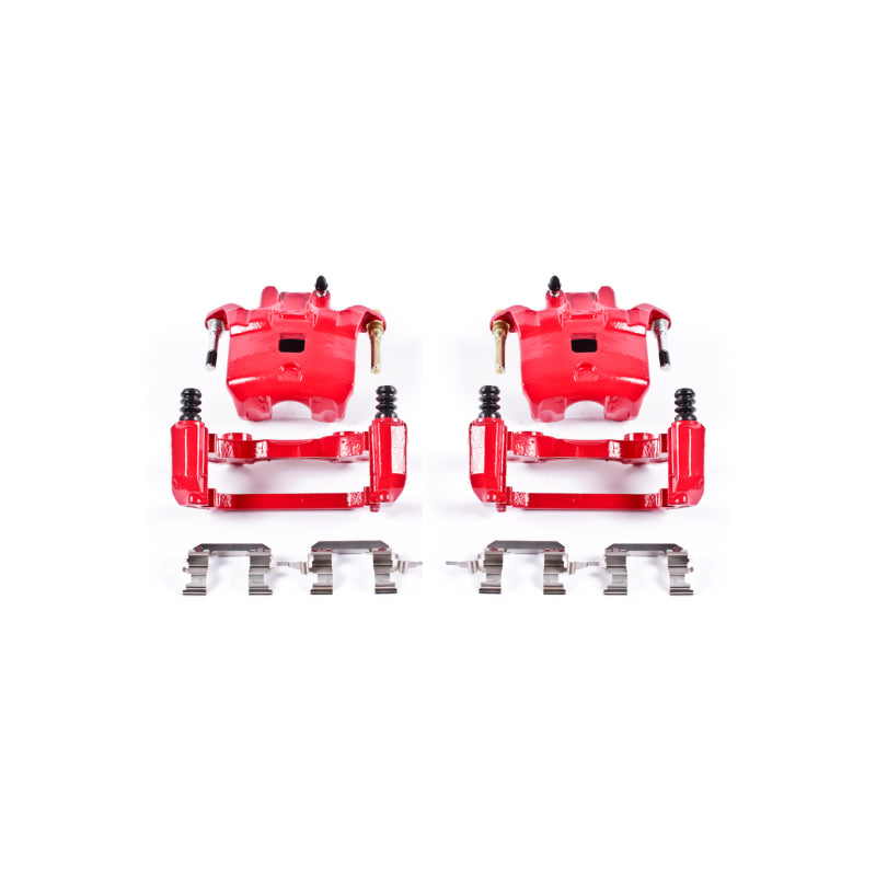 Power Stop 02-04 Infiniti I35 Front Red Calipers w/Brackets - Pair Brake Calipers - Perf PowerStop