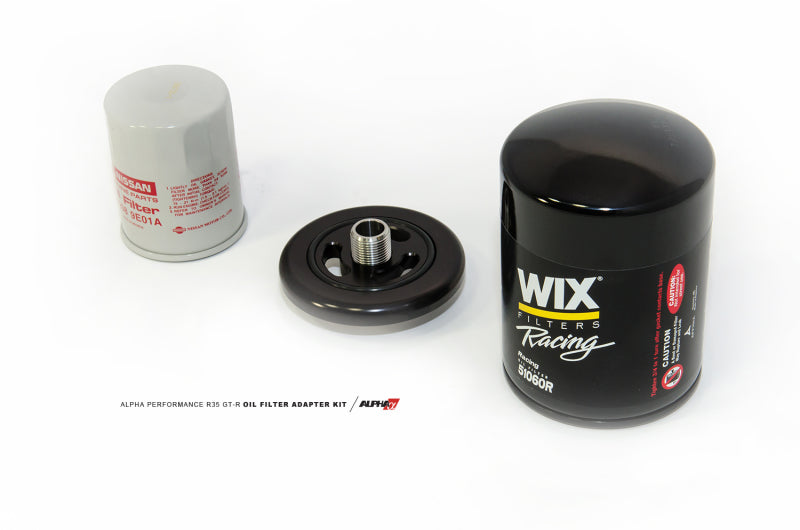 AMS Performance 2009+ Nissan GT-R R35 Alpha CNC Billet Oil Filter Adapter w/Street Filter Oil Filter Other AMS