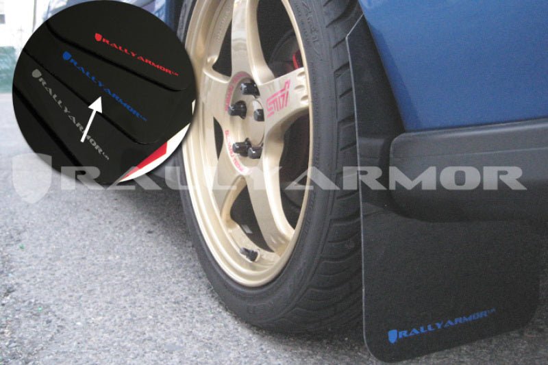 Rally Armor 93-01 Subaru Impreza RS Black UR Mud Flap w/ Blue Logo Mud Flaps Rally Armor