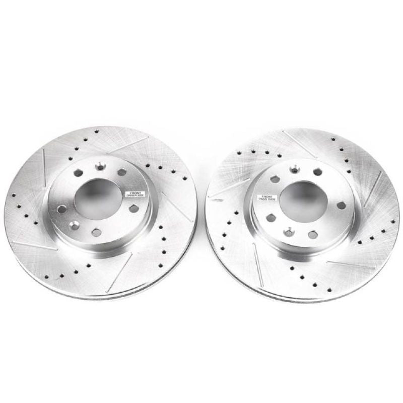 Power Stop 06-12 Ford Fusion Front Evolution Drilled & Slotted Rotors - Pair Brake Rotors - Slot & Drilled PowerStop