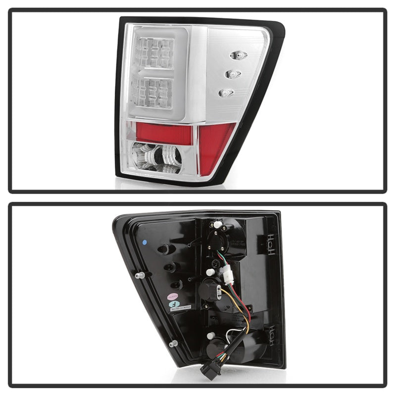 Spyder Jeep Grand Cherokee 05-06 Version 2 Light Bar LED Tail Lights - Chrome Tail Lights SPYDER