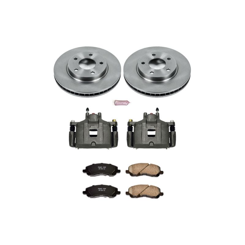 Power Stop 08-17 Mitsubishi Lancer Front Autospecialty Brake Kit w/Calipers Brake Kits - OE PowerStop