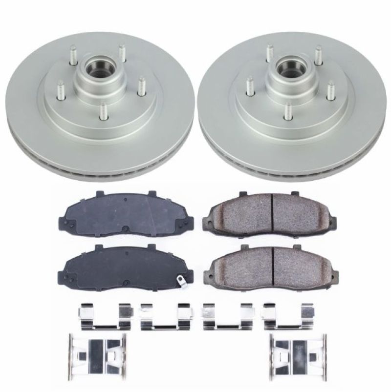 Power Stop 97-00 Ford F-150 Front Z17 Evolution Geomet Coated Brake Kit Brake Kits - Performance Blank PowerStop