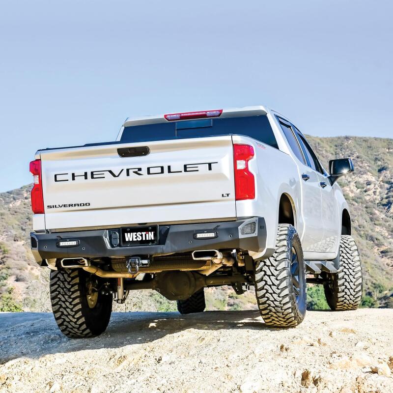 Westin 19-20 Chevy Silverado 1500 Pro-Series Rear Bumper - Textured Black Bumpers - Steel Westin