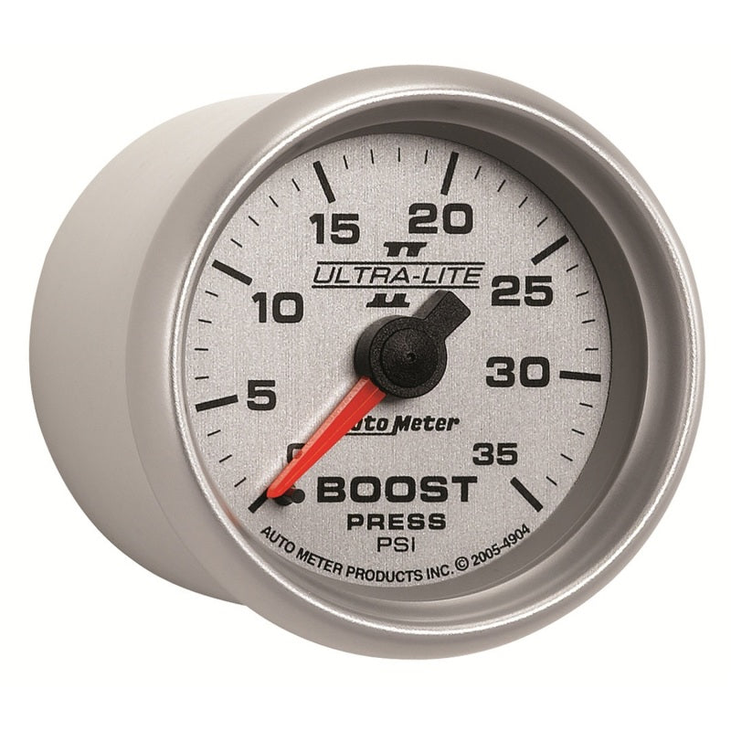 Autometer UL II Boost Gauge 2-1/16in Mechanical Pressure Ultra-Lite Gauge 35PSI Gauges AutoMeter