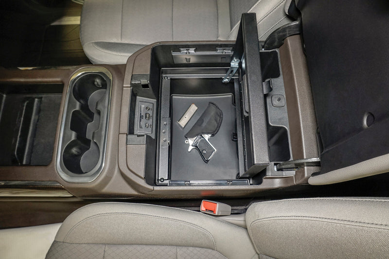 Tuffy Console Safe W/ Combo Lock For Chevrolet Silverado And Gmc Sierra W/ Flow Thru Console Cargo Boxes & Bags Tuffy Products