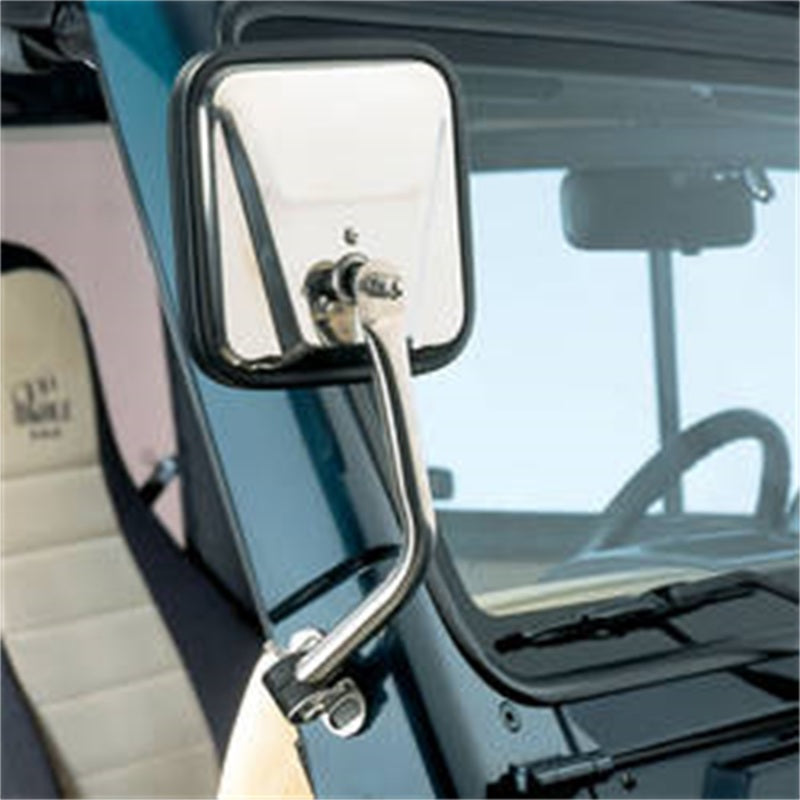 Rugged Ridge 97-06 Jeep Wrangler TJ Black CJ-Style Side Mirror Kit Exterior Trim Rugged Ridge