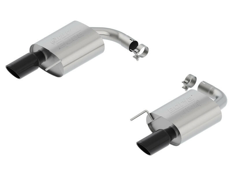Borla Atak S Rear Section 15-17 Ford Mustang GT 5.0L V8 MT/AT 2.5in pipe 4in tip (Black Chrome) Catback Borla
