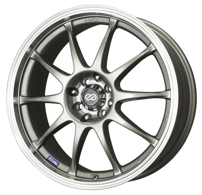 Enkei J10 17x7 4x100/114.3 42mm Offset 72.62mm Bore Dia Silver w/ Machined Lip Wheel Wheels - Cast Enkei