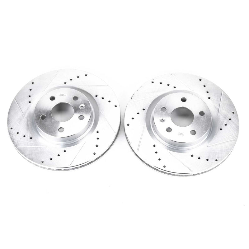Power Stop 08-14 Cadillac CTS Front Evolution Drilled & Slotted Rotors - Pair Brake Rotors - Slot & Drilled PowerStop