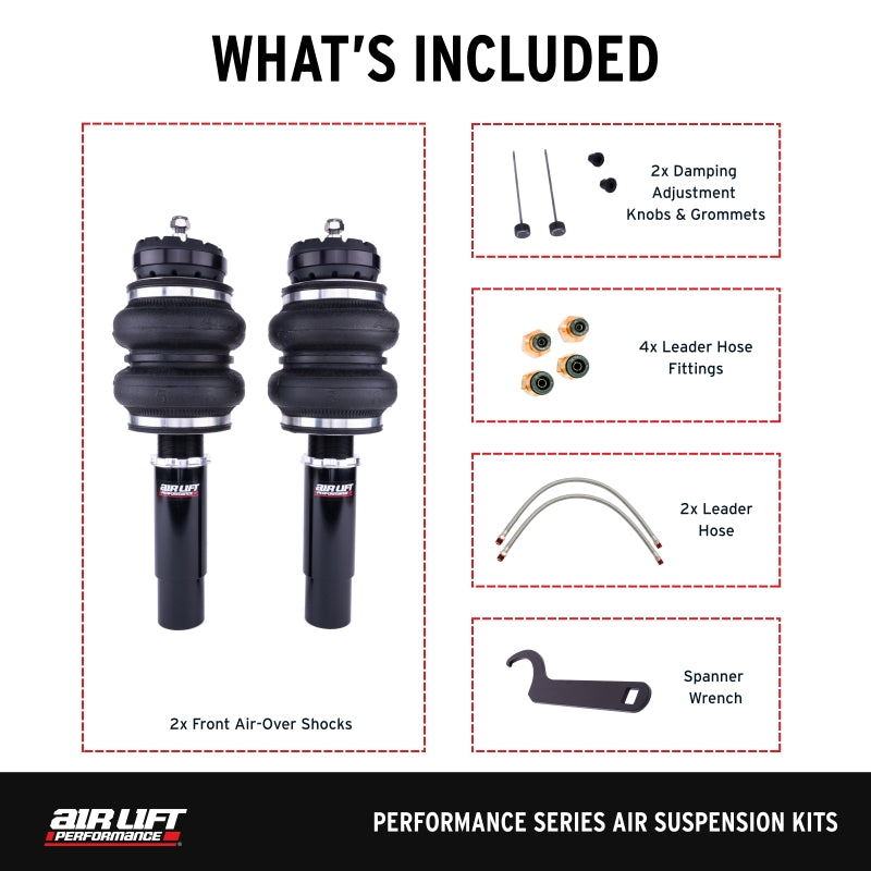 Air Lift Performance 09-16 Audi A4 Quattro & FWD S4/RS4 Front Air Suspension Kit Air Suspension Kits Air Lift
