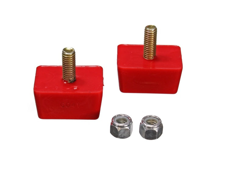 Energy Suspension Univ Red 7/8in H x 1-7/8in L x 1-3/8in W Low Profile Rectangular Bump Stops (2 ea) Bushing Kits Energy Suspension
