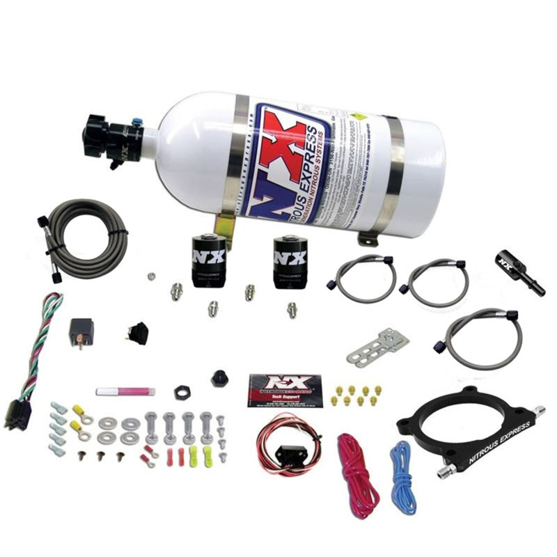 Nitrous Express 11-15 Ford Mustang GT 5.0L High Output Nitrous Plate Kit (50-250HP) w/10lb Bottle Nitrous Systems Nitrous Express