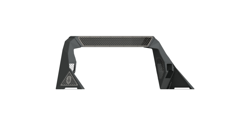 Road Armor 99-20 Ford F-250 iD Headache Rack w/Bedrail Pods/ 40in Center Light Pod/Hyve - Raw Headache Racks Road Armor