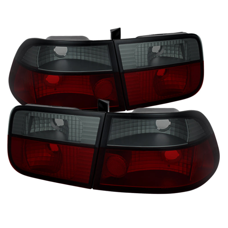 Spyder Honda Civic 96-00 2Dr Crystal Tail Lights Red Smoke ALT-YD-HC96-2D-CRY-RS Tail Lights SPYDER
