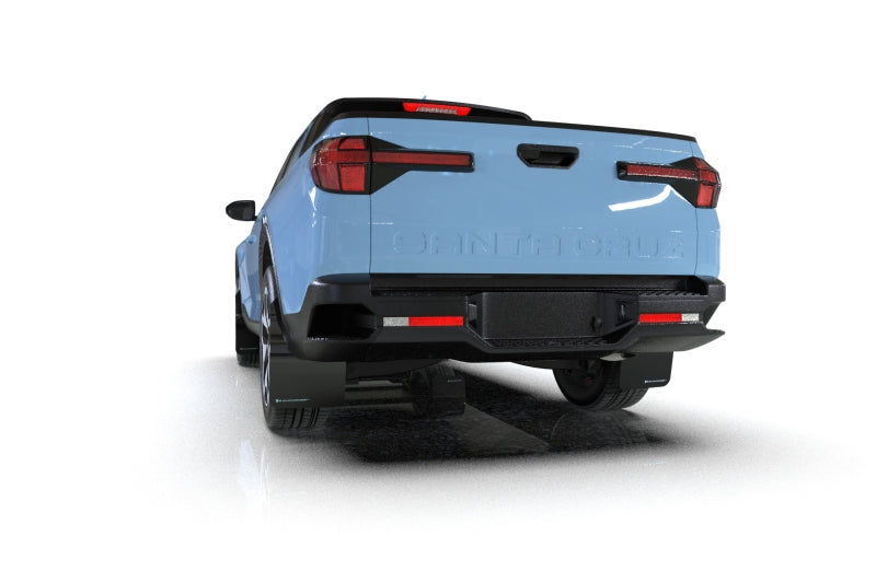 Rally Armor 22-25 Hyundai Santa Cruz Black Mud Flap w/Light Blue Logo Mud Flaps Rally Armor