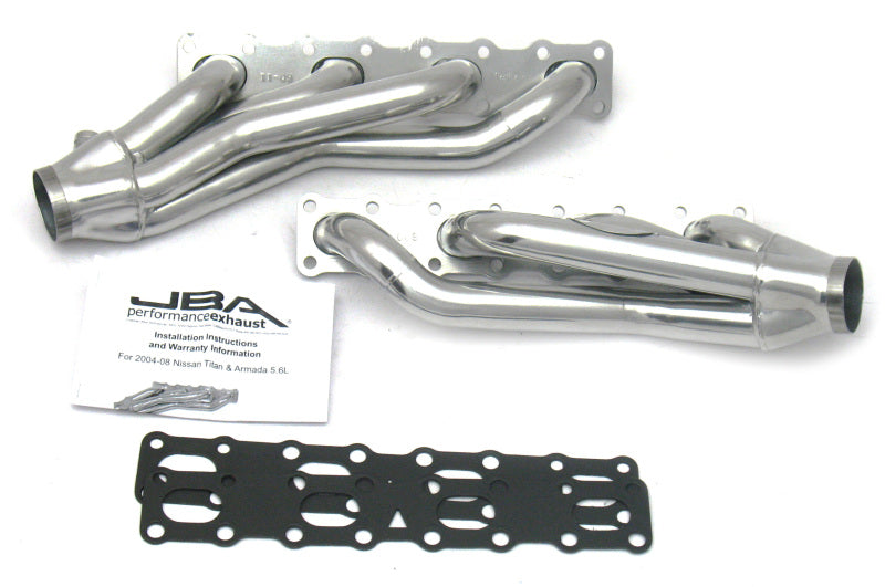 JBA 04-15 Nissan 5.6L VK56DE Oval Port 1-5/8in Primary Silver Ctd Cat4Ward Header Headers & Manifolds JBA