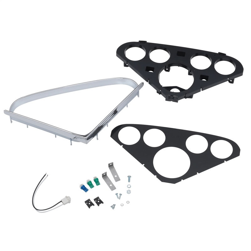 Autometer 55-59 Chevy Trucks 5-Gauge Dash Panel (Fits one 3-3/8in Tach/Speedo four 2-1/16in Gauges) Gauge Pods AutoMeter