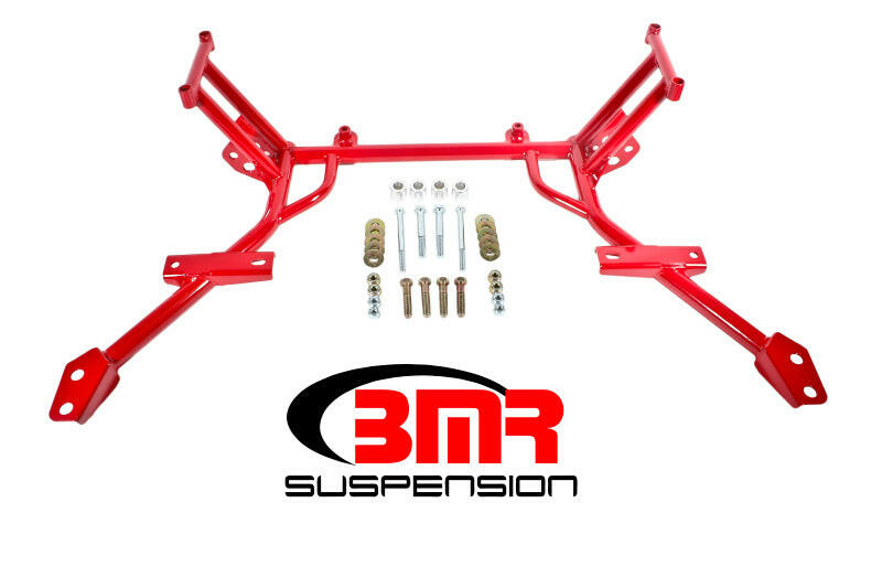 BMR 05-10 S197 Mustang K-Member w/ No Motor Mounts and STD. Rack Mounts - Red Crossmembers BMR Suspension