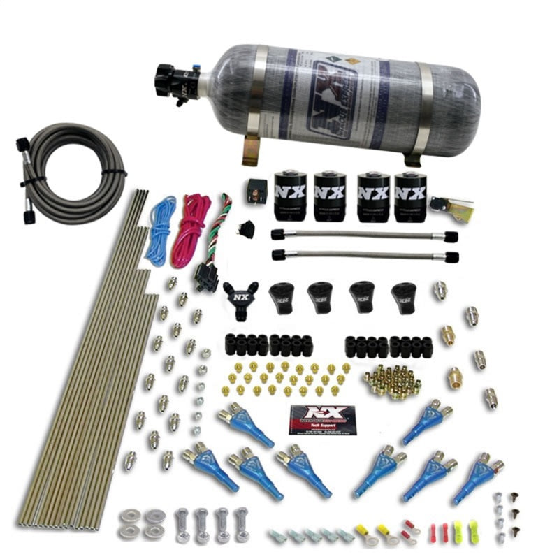 Nitrous Express Pro-Shk/Gas 4 Solenoids Nitrous Kit (250-650HP) w/Composite Bottle Nitrous Systems Nitrous Express