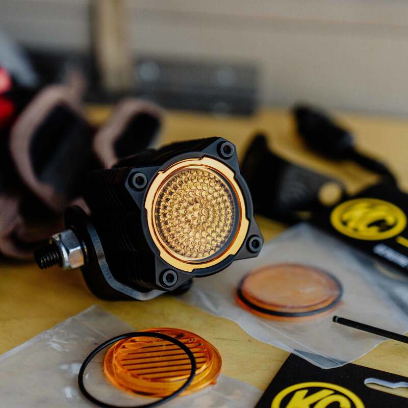 KC HiLiTES FLEX ERA 1 Performance Yellow Flood Beam Lens Light Accessories and Wiring KC HiLiTES