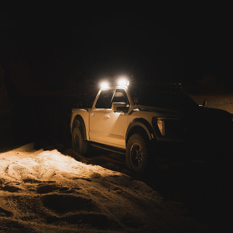 KC HiLiTES Platform One Profile 10in. SideCast Flush Mount Lights (Does Not Include Rack) Roof Rack KC HiLiTES