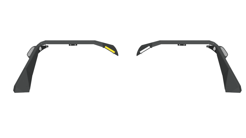 Road Armor 18-20 Jeep Wrangler JL Stealth Front Fender Flare w/Switchback LED DRL - Tex Blk Bumpers - Steel Road Armor