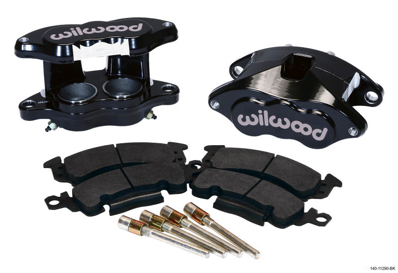 Wilwood D52 Front Caliper Kit - Black Powder 2.00 / 2.00in Piston 1.28in Rotor Big Brake Kits Wilwood
