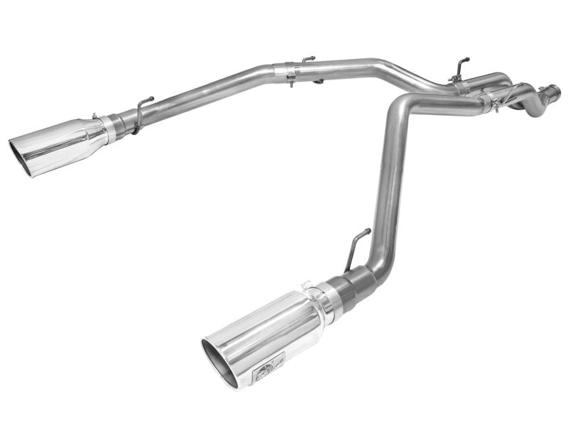aFe MACHForce XP DPF-Back Exhaust 3in SS w/ 6in Polished Tips 2014 Dodge Ram 1500 V6 3.0L EcoDiesel DPF Back aFe