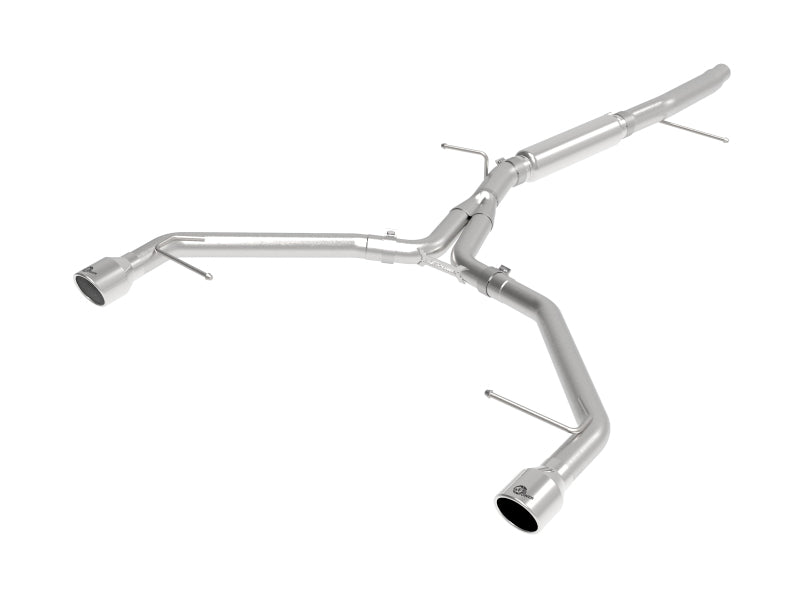 aFe MACHForce XP 3in-2.5in SS Exhaust Axle-Back 17-19 Audi A4 (B9) L4-2.0L (t) - Polished Axle Back aFe