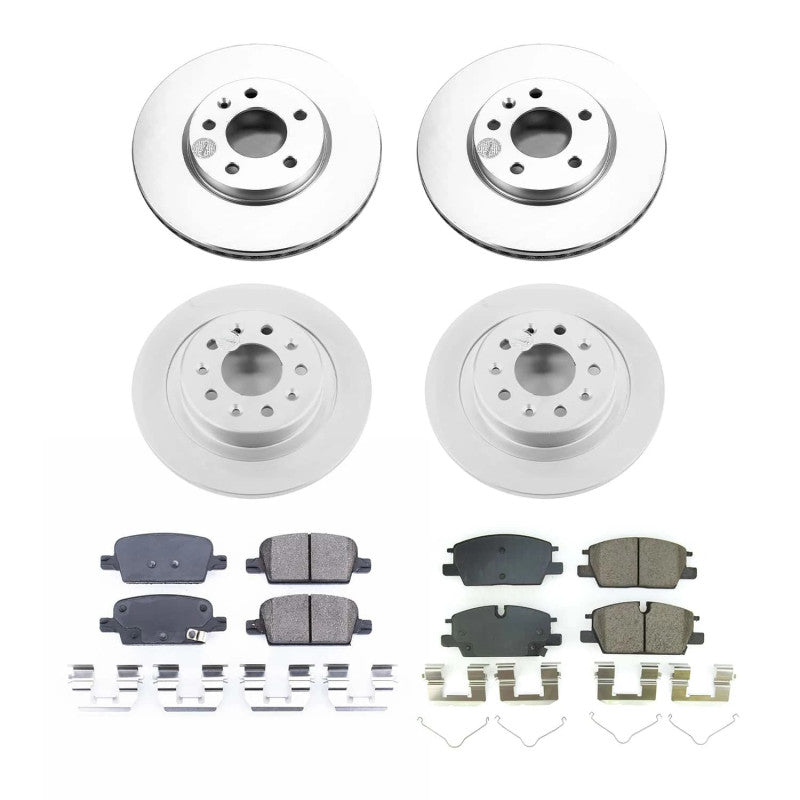 Power Stop 2021 Chevrolet Malibu Front & Rear Z17 Coated Brake Kit Brake Kits - Performance Blank PowerStop