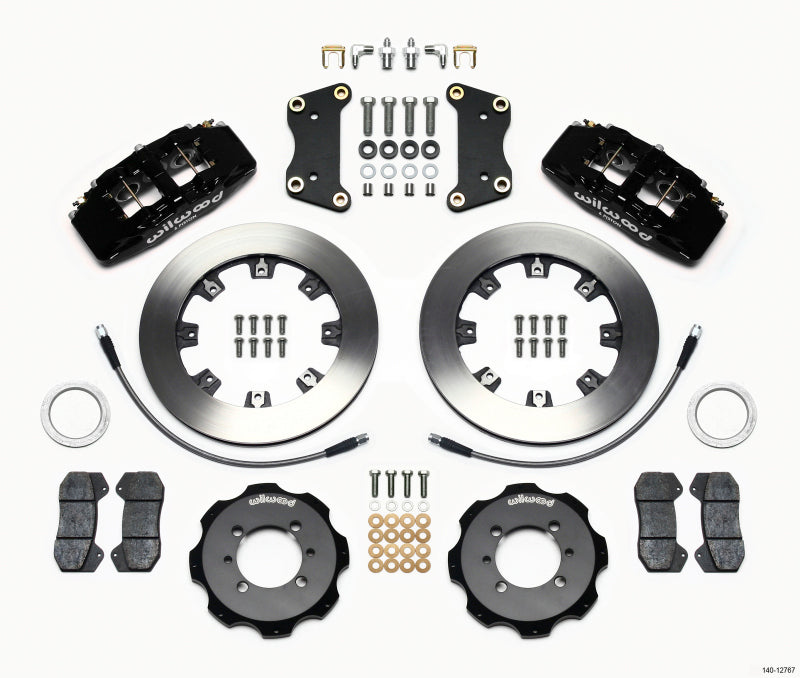 Wilwood Dynapro 6 Front Hat Kit 12.19in 2012 Fiat 500 w/ Lines Big Brake Kits Wilwood