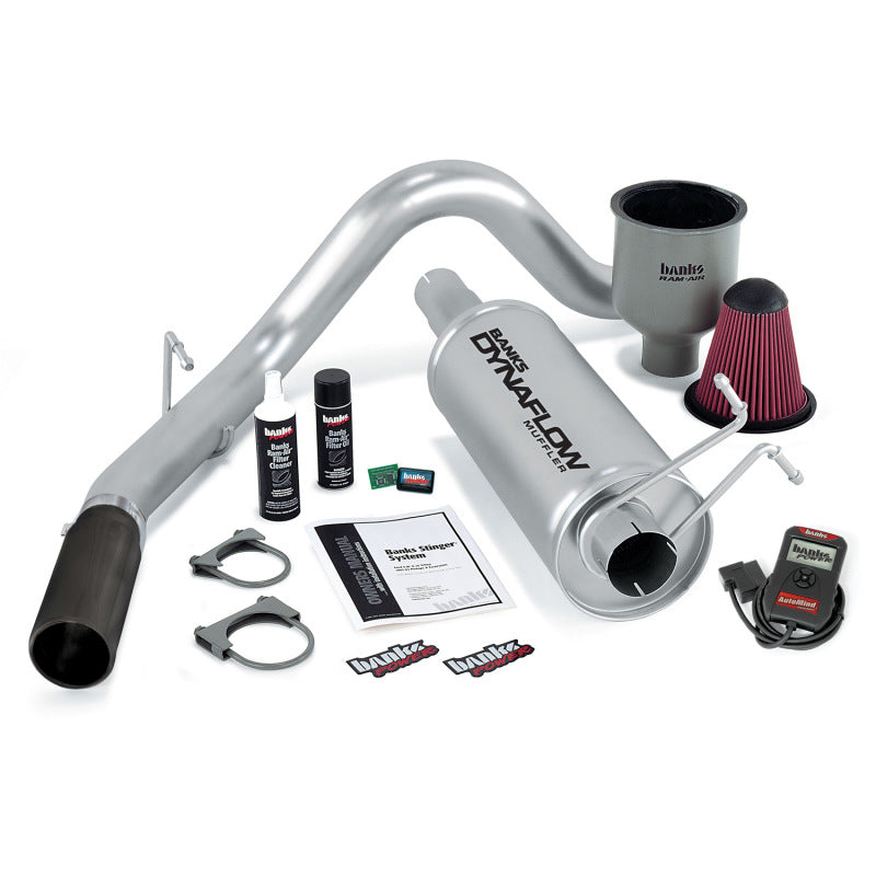 Banks Power 99-04 Ford 6.8L Ext/Crew Cab Stinger System w/ AutoMind - SS Single Exhaust w/ Black Tip Performance Packages Banks Power