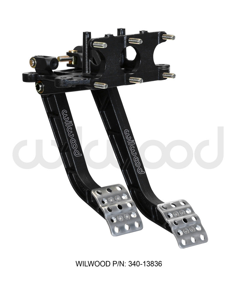 Wilwood Adjustable Dual Pedal - Brake / Clutch - Rev. Swing Mount -6.25:1 Brake 5.1:1 Clutch Pedals Wilwood