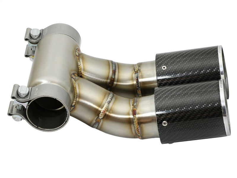 aFe Power 13-14 Porsche Cayman S / Boxster S Carbon Fiber Exhaust Tip Upgrade Catback aFe