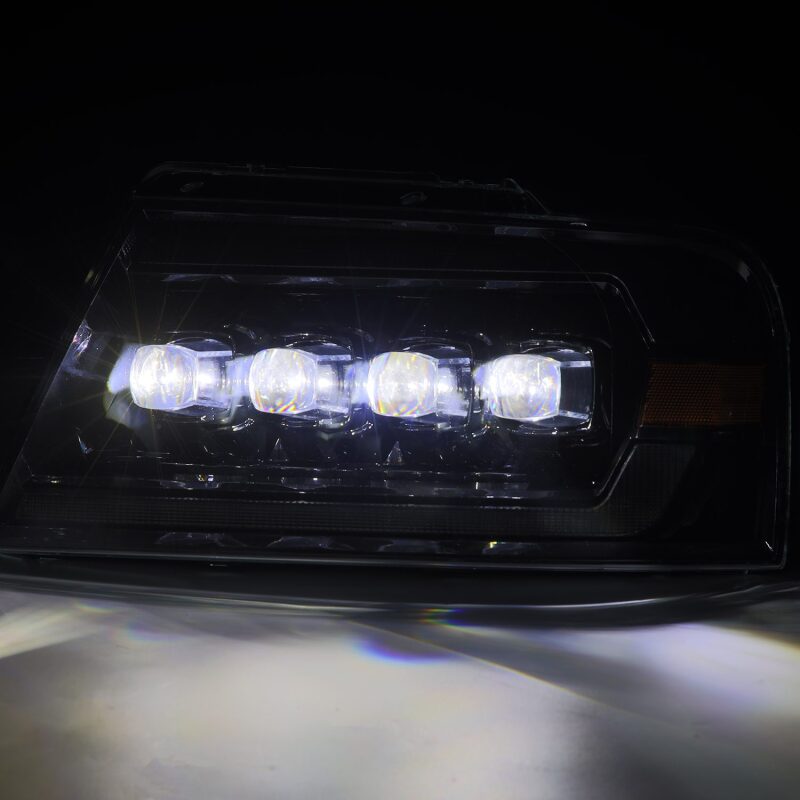 AlphaRex 04-08 Ford F-150 (No 2004 Heritage) NOVA-Series LED Proj HL Chrome w/Actv Light / Seq. Sig Headlights AlphaRex