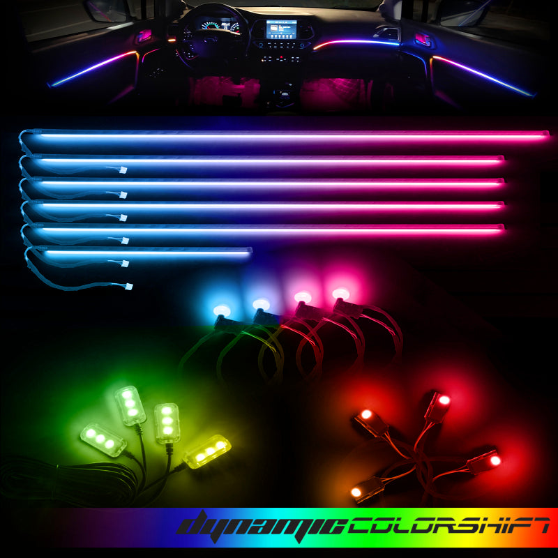Oracle Lighting Dynamic Colorshift 18 Piece Universal Full LED Interior Dash Board Kit Light Strip LED ORACLE Lighting