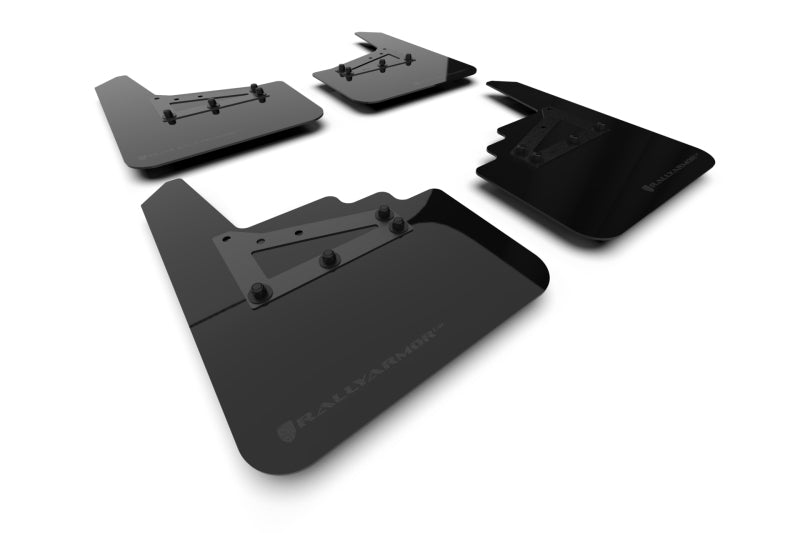 Rally Armor 21-25 Ford F-150 (Excl. Raptor) Black UR Mud Flap w/Metallic Black Logo Mud Flaps Rally Armor