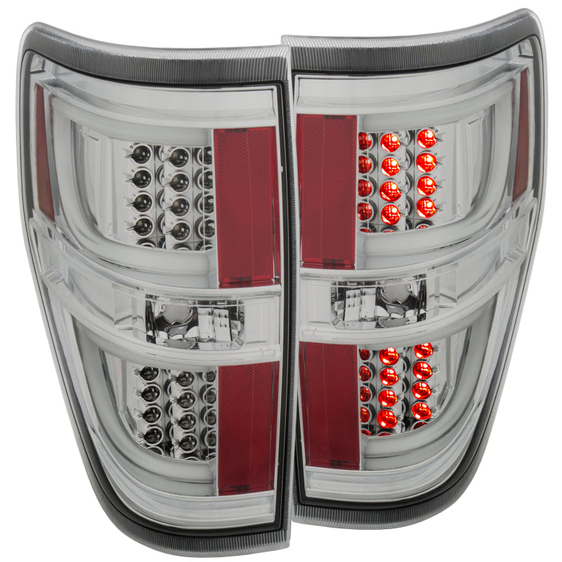 ANZO 2009-2013 Ford F-150 LED Taillights Chrome Tail Lights ANZO