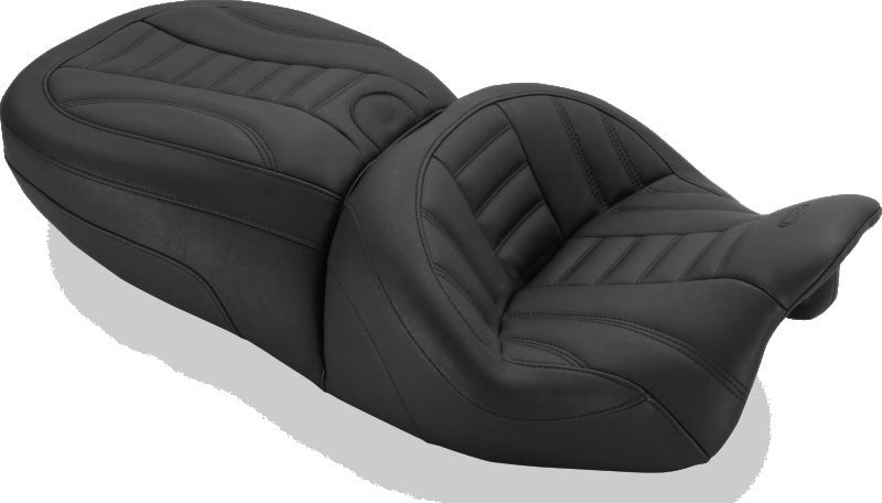 Mustang 15-21 Harley Freewheeler Standard Touring Forward Deluxe 1PC Seat - Black One-Piece Motorcycle Seats Mustang Motorcycle