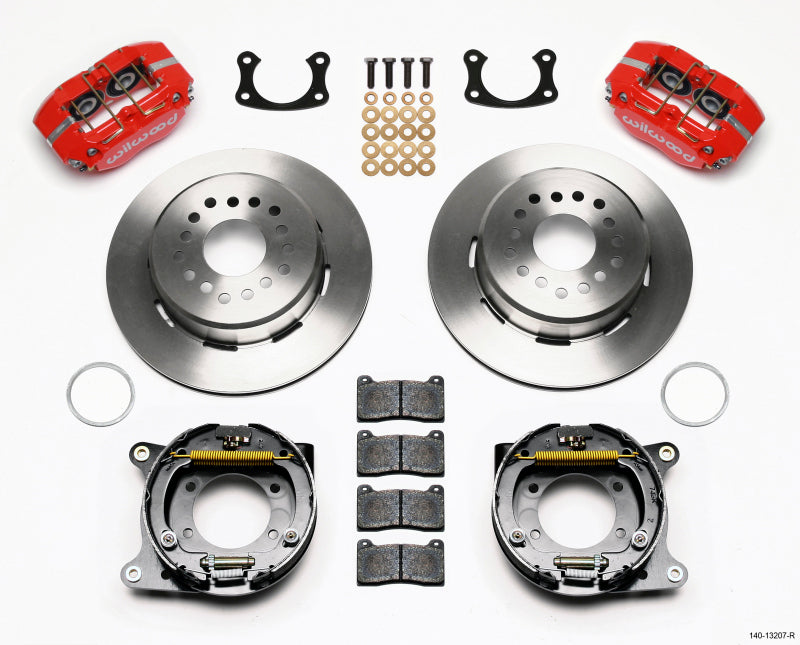 Wilwood Dynapro Dust-Boot P/S Park Brake Kit Red New Big Ford 2.50in Offset Big Brake Kits Wilwood