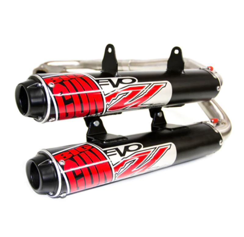 Big Gun 11-14 Polaris RZR XP 900/RZR XP 4 900 EVO U Series Dual Full Syst Exhaust Powersports Exhausts Big Gun