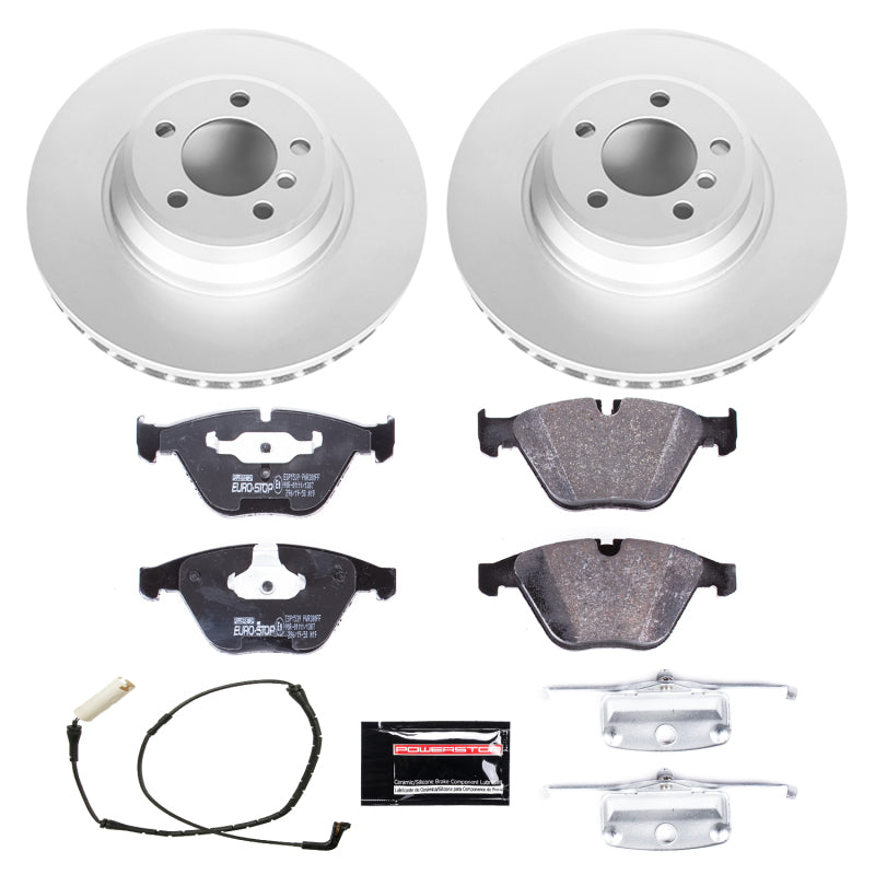 Power Stop 02-05 BMW 745i Front Euro-Stop Brake Kit Brake Kits - OE PowerStop