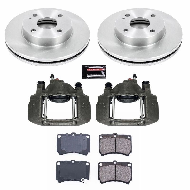 Power Stop 91-96 Ford Escort Front Autospecialty Brake Kit w/Calipers Brake Kits - OE PowerStop