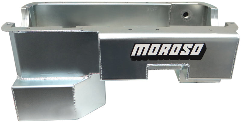 Moroso Ford 289-302 (w/Rear Sump & Billet End Seals) Power Pouch Wet Sump 7qt 9in Steel Oil Pan Oil Pans Moroso