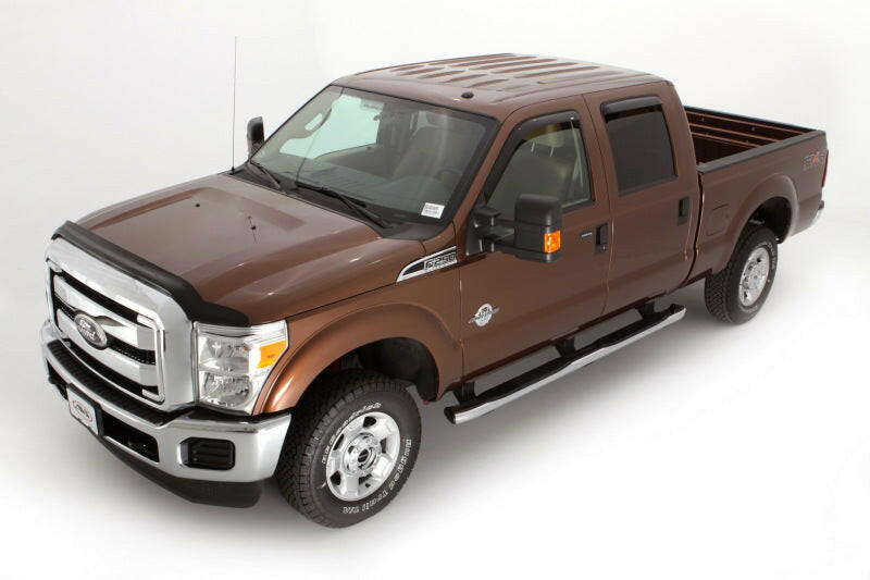 AVS 99-16 Ford F-250 Supercab Ventvisor Outside Mount Window Deflectors 4pc - Smoke Wind Deflectors AVS