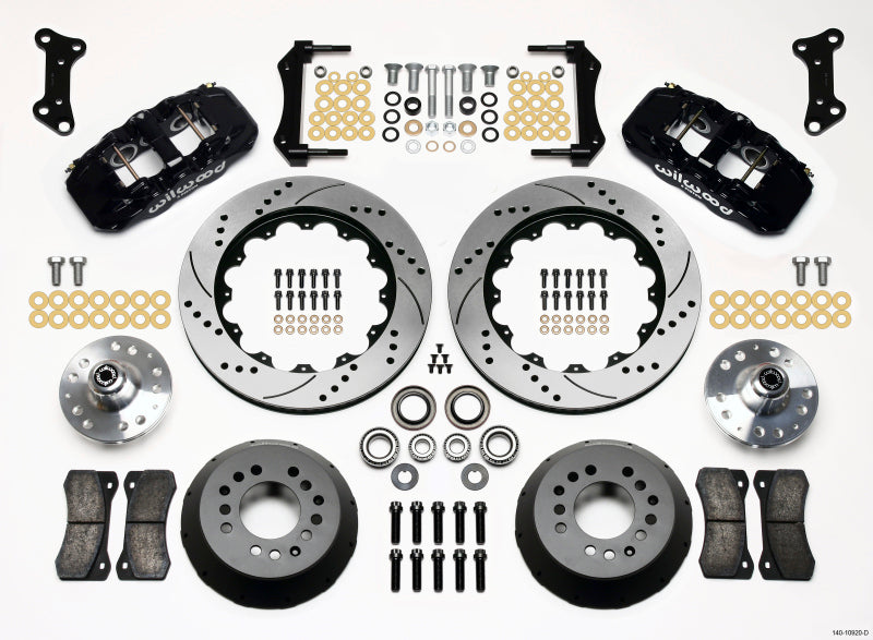 Wilwood AERO6 Front Hub Kit 14.00 Drilled 67-69 Camaro 64-72 Nova Chevelle Big Brake Kits Wilwood