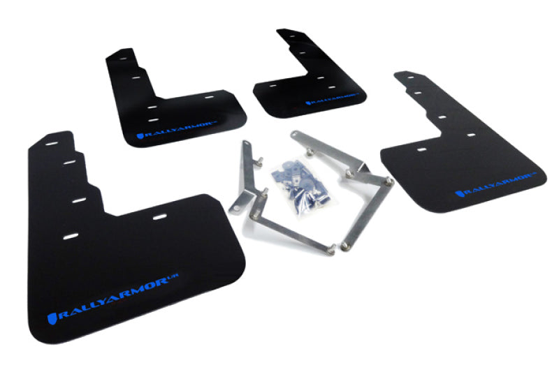 Rally Armor 17-22 Honda Civic Type R Black UR Mud Flap w/Blue Logo Mud Flaps Rally Armor