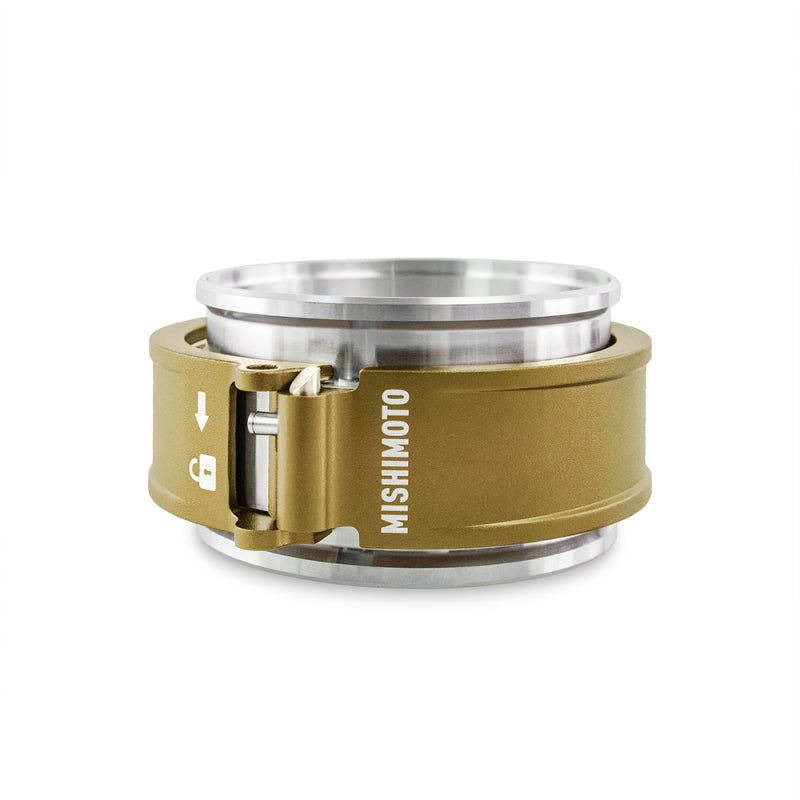 Mishimoto 3.0in Quick Release Clamp Assembly - Gold Clamps Mishimoto