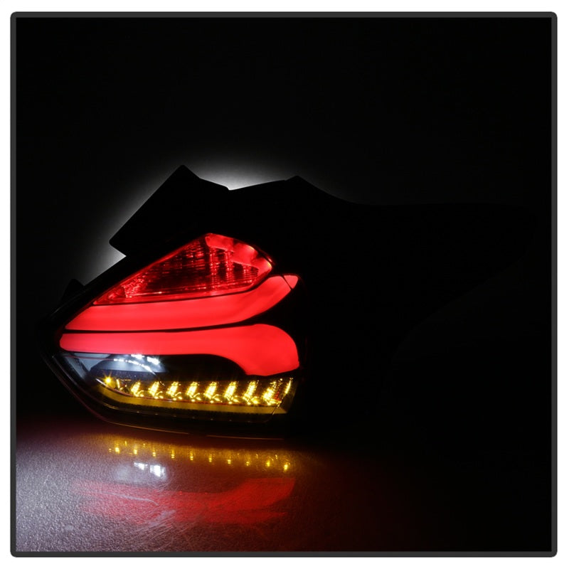 Spyder 15-17 Ford Focus Hatchback LED Tail Lights w/Indicator/Reverse - Black (ALT-YD-FF155D-LED-BK) Tail Lights SPYDER